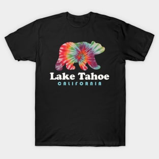 Lake Tahoe California Bear Tie Dye Hippie CA T-Shirt